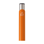 Recycled aluminium pen with lacquered finish, blue ink orange colour