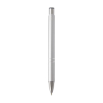 Recycled aluminium pen with lacquered finish, blue ink silver colour