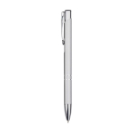 Recycled aluminium pen with lacquered finish, blue ink silver colour