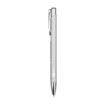 Recycled aluminium pen with lacquered finish, blue ink silver colour