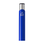 Recycled aluminium pen with lacquered finish, blue ink royal blue colour