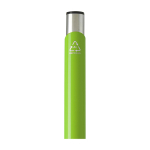 Recycled aluminium pen with lacquered finish, blue ink lime colour