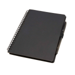 Reusable hardcover notebook with pen, black ink black colour