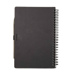 Reusable hardcover notebook with pen, black ink black colour