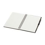 Reusable hardcover notebook with pen, black ink black colour