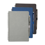 Reusable hardcover notebook with pen, black ink black colour