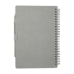 Reusable hardcover notebook with pen, black ink grey colour
