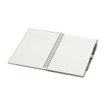 Reusable hardcover notebook with pen, black ink grey colour