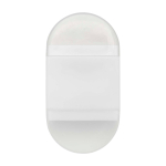 Sharpener with eraser and transparent side caps white colour