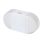 Sharpener with eraser and transparent side caps white colour