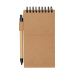 Sticky notes pad in yellow and multicolour with pen natural colour