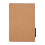 Sticky notes notebook with pen, black ink natural colour
