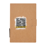Sticky notes notebook with pen, black ink natural colour