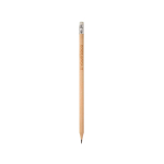 Poplar wood pencil with eraser and graphite lead