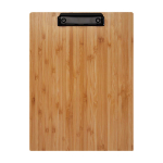 Sustainable bamboo clipboard with built-in clip natural colour
