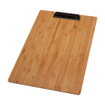 Sustainable bamboo clipboard with built-in clip natural colour
