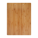 Sustainable bamboo clipboard with built-in clip natural colour