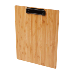 Sustainable bamboo clipboard with built-in clip natural colour