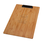 Sustainable bamboo clipboard with built-in clip natural colour