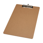 Medium-density fibre clipboard with holding clip natural colour