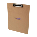 Medium-density fibre clipboard with holding clip natural colour