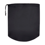 Checkered fleece blanket with carry bag, 200 g/m2 black colour