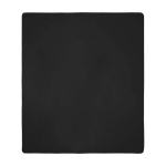 Checkered fleece blanket with carry bag, 200 g/m2 black colour