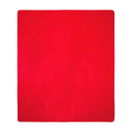 Checkered fleece blanket with carry bag, 200 g/m2 red colour