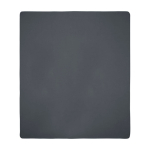 Checkered fleece blanket with carry bag, 200 g/m2 grey colour