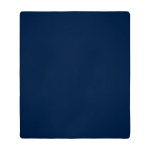 Checkered fleece blanket with carry bag, 200 g/m2 navy-blue colour
