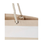 Recycled cotton beach bag with rope handles, 270 g/m2 white colour