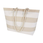 Recycled cotton beach bag with rope handles, 270 g/m2 white colour