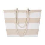Recycled cotton beach bag with rope handles, 270 g/m2 white colour
