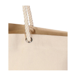 Recycled cotton beach bag with rope handles, 270 g/m2 natural colour
