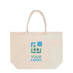 Recycled cotton beach bag with rope handles, 270 g/m2