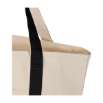 Multi-purpose recycled cotton bag with double handles, 320 g/m2 black colour