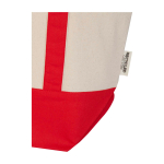 Multi-purpose recycled cotton bag with double handles, 320 g/m2 red colour