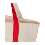 Multi-purpose recycled cotton bag with double handles, 320 g/m2 red colour