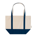 Multi-purpose recycled cotton bag with double handles, 320 g/m2 navy-blue colour