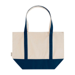 Multi-purpose recycled cotton bag with double handles, 320 g/m2 navy-blue colour