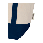 Multi-purpose recycled cotton bag with double handles, 320 g/m2 navy-blue colour