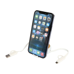 Retractable 5-in-1 fast charging cable with data sync white colour