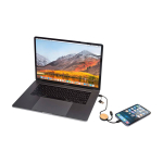 Data sync and fast charging cable with bamboo, 27W black colour