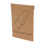 Data sync and fast charging cable with bamboo, 27W white colour