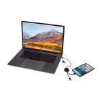 Aluminium and recycled plastic 5-in-1 fast charging cable black colour