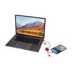 Aluminium and recycled plastic 5-in-1 fast charging cable red colour