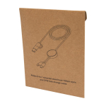 Recycled plastic and aluminium charging cable with 5-in-1 sync royal blue colour