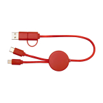 Fast charging cable with recycled plastic and 5-in-1 sync