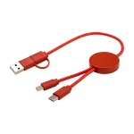 Fast charging cable with recycled plastic and 5-in-1 sync