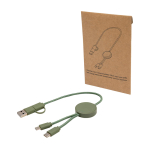 Fast charging cable with recycled plastic and 5-in-1 sync